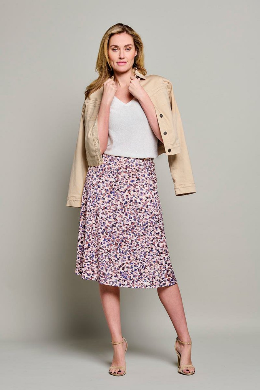 Broeken & Rokken Mart Visser | Ayla Print Rok Pink/Kobalt