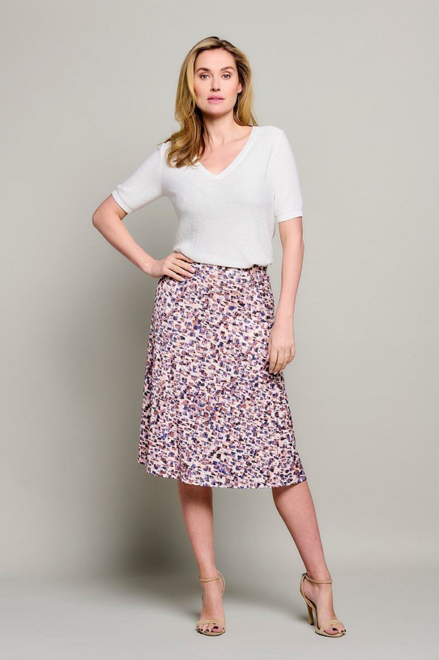 Broeken & Rokken Mart Visser | Ayla Print Rok Pink/Kobalt