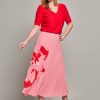 Broeken & Rokken Mart Visser | Lilly Plisse Rok Pink/Rood