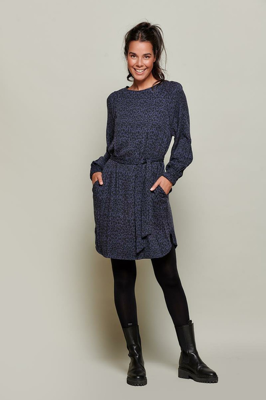 Jurken & Tunieken Mart Visser | Caroline Tensen Frejus Print Tuniek Navy