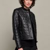 Blazer & Jackets Mart Visser | Hailey Leren Jacket Zwart