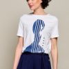 Tops & T-shirts Mart Visser | Troney Art Tee Navy / Wit