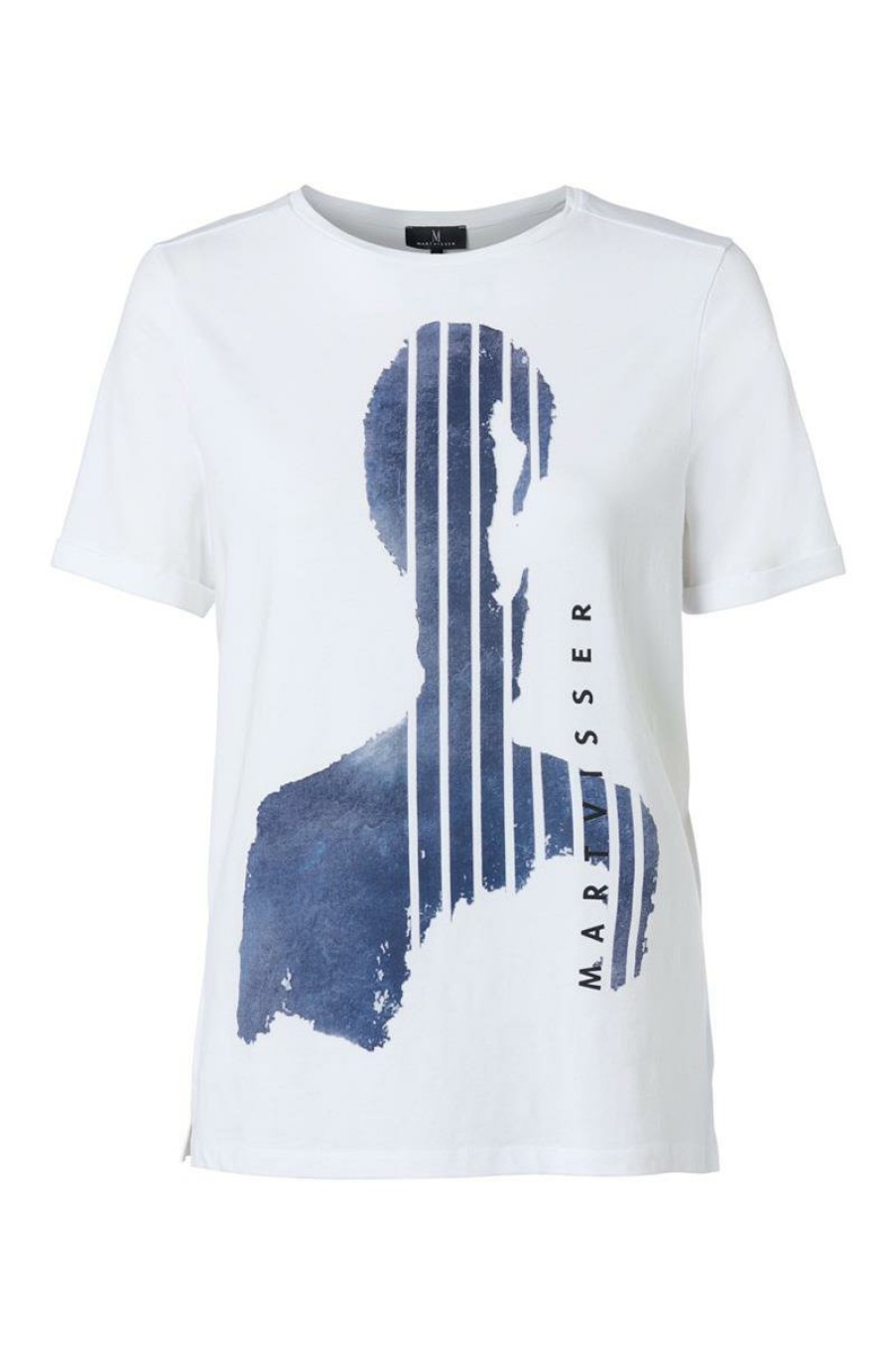 Tops & T-shirts Mart Visser | Troney Art Tee Navy / Wit