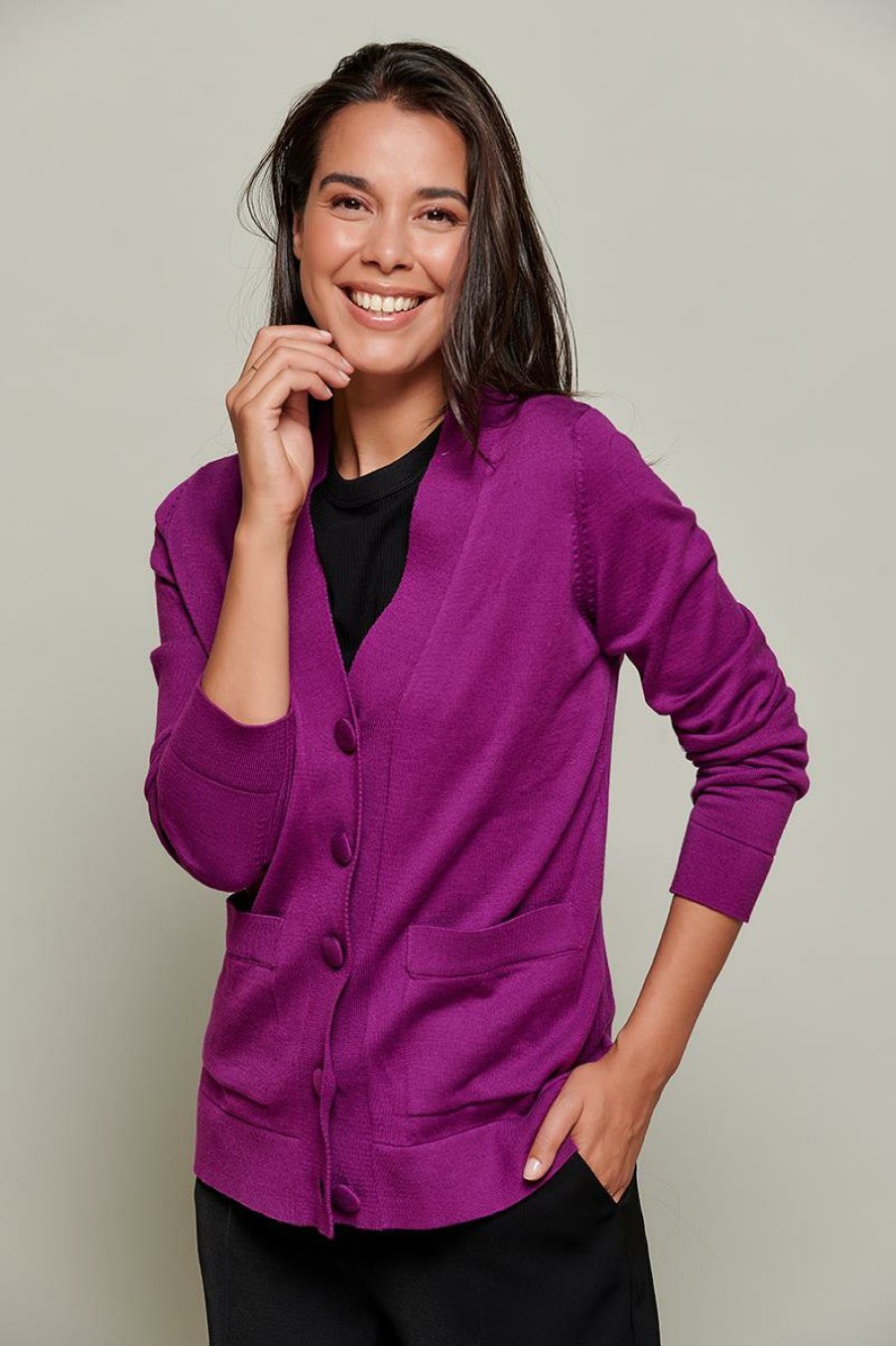 Truien & Vesten Mart Visser | Caroline Tensen Vienna Cardigan Cyclaam