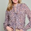 Blouses Mart Visser | Andrean Print Blouse Pink/Kobalt