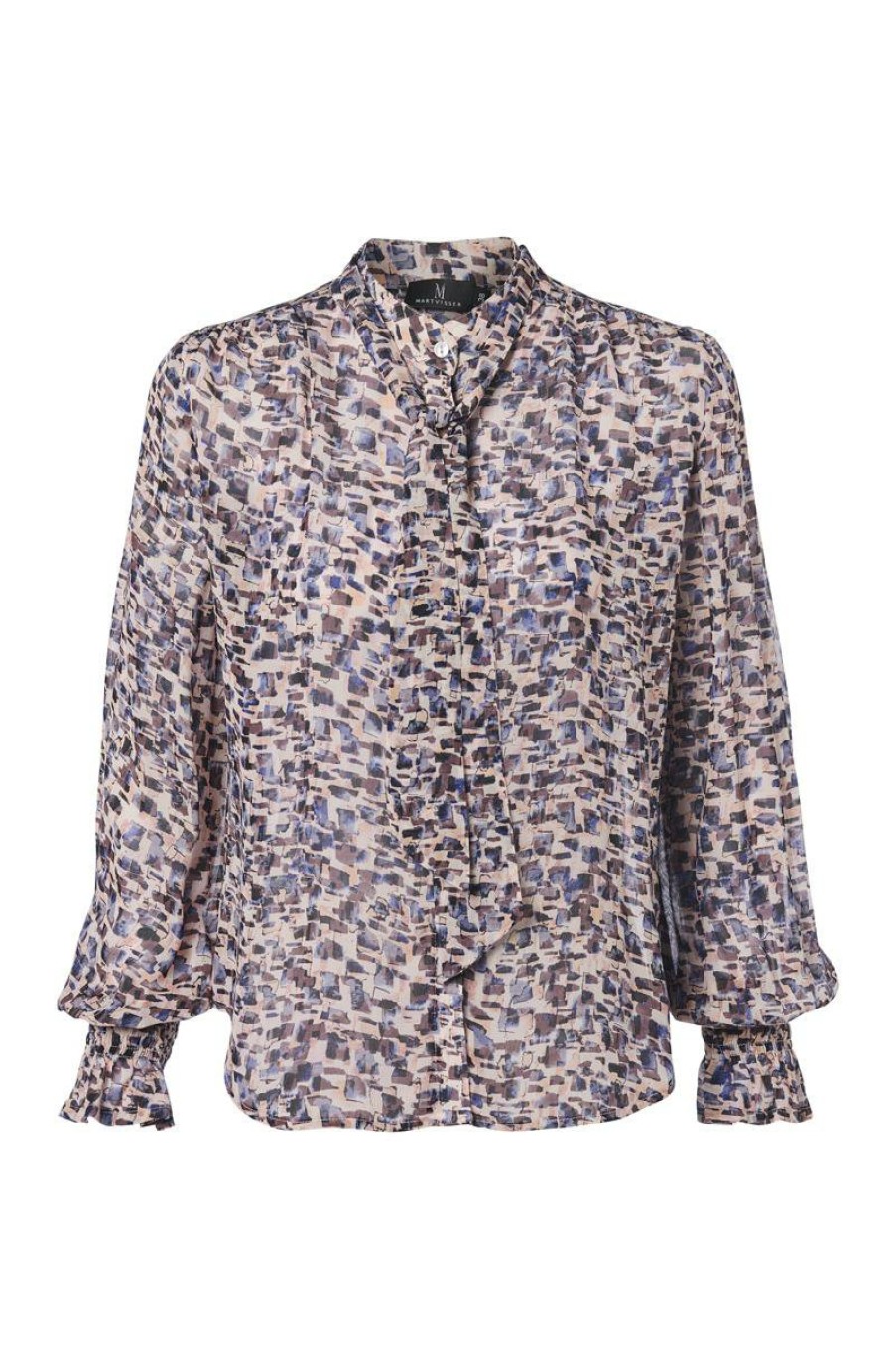 Blouses Mart Visser | Andrean Print Blouse Pink/Kobalt