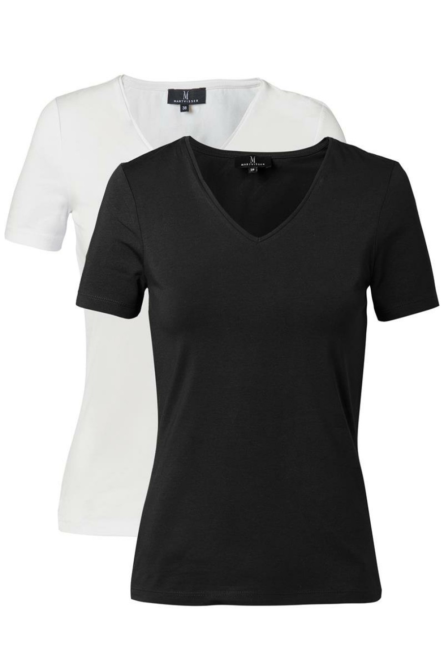 Essentials Mart Visser | 2 - Pack Basic T-Shirt Zwart / Wit