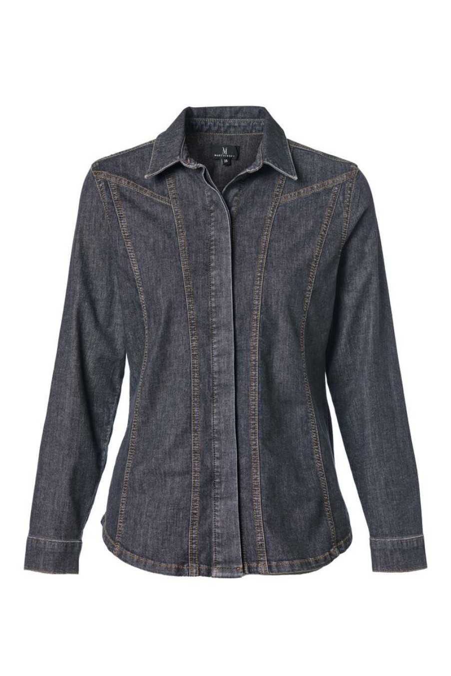 Blouses Mart Visser | Mill Denim Blouse Grijsblauw