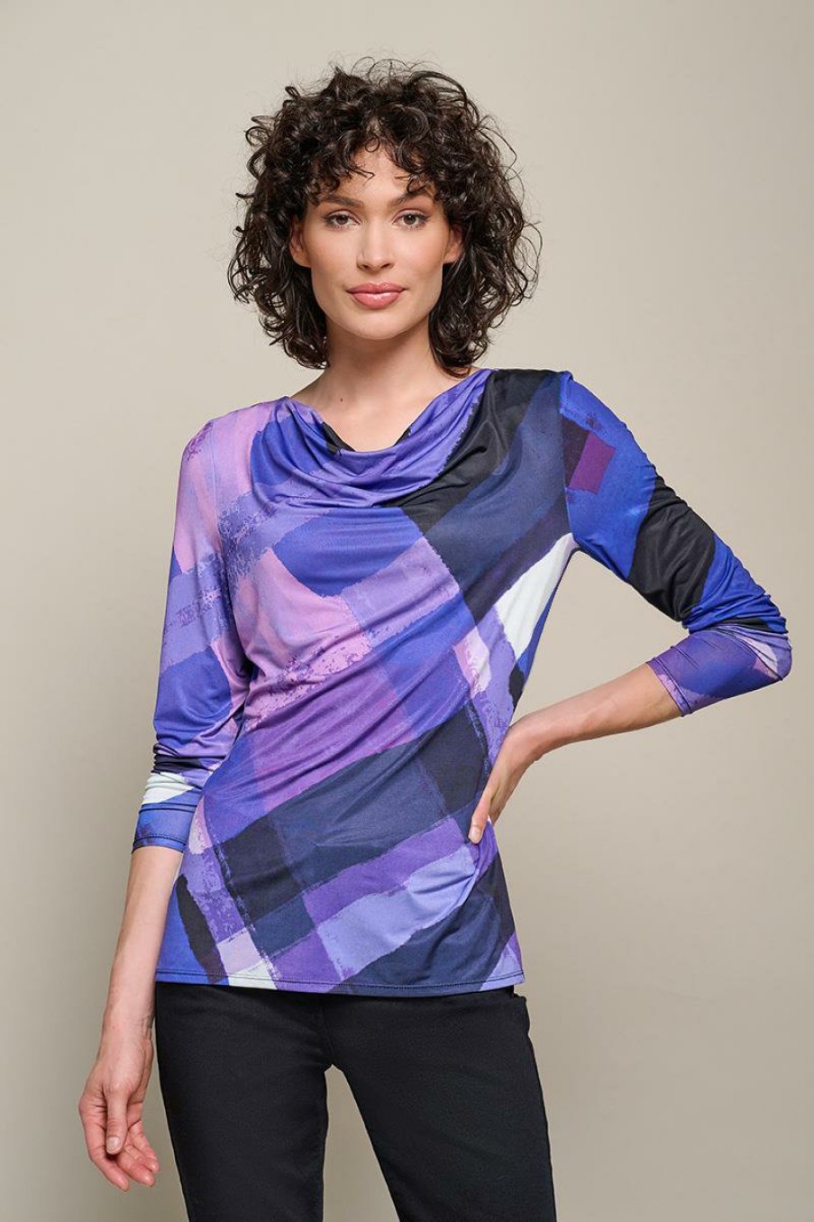 Tops & T-shirts Mart Visser | Bliss Jersey Print Top Paars